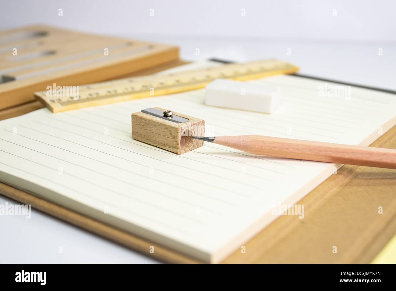 Pencil sharpener eraser ruler hires stock photography and images Alamy
