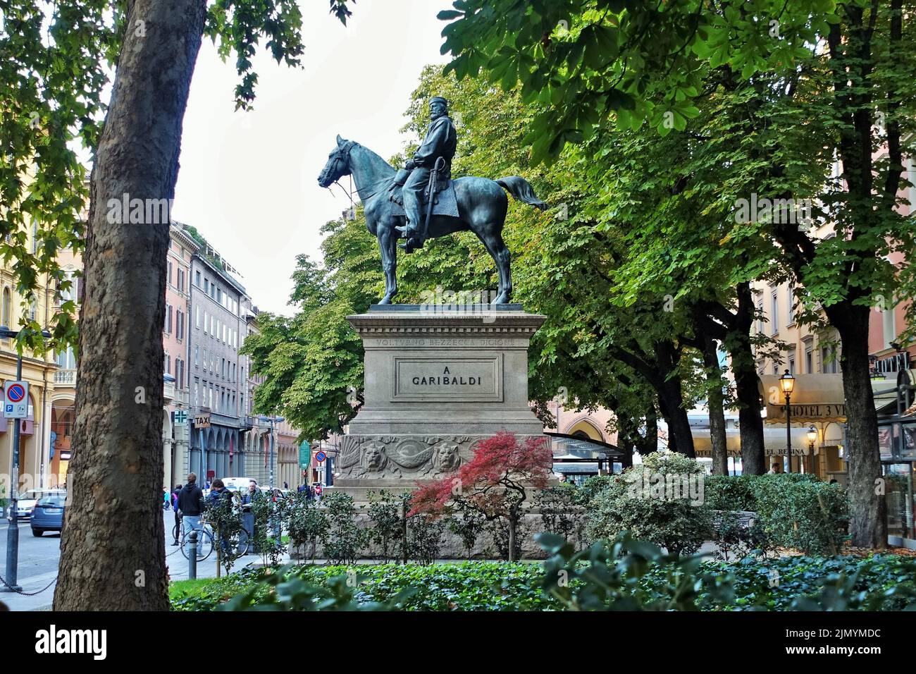 Giuseppe Garibaldi monument, Bologna, Emilia Romagna, Italy, Europe Stock Photo