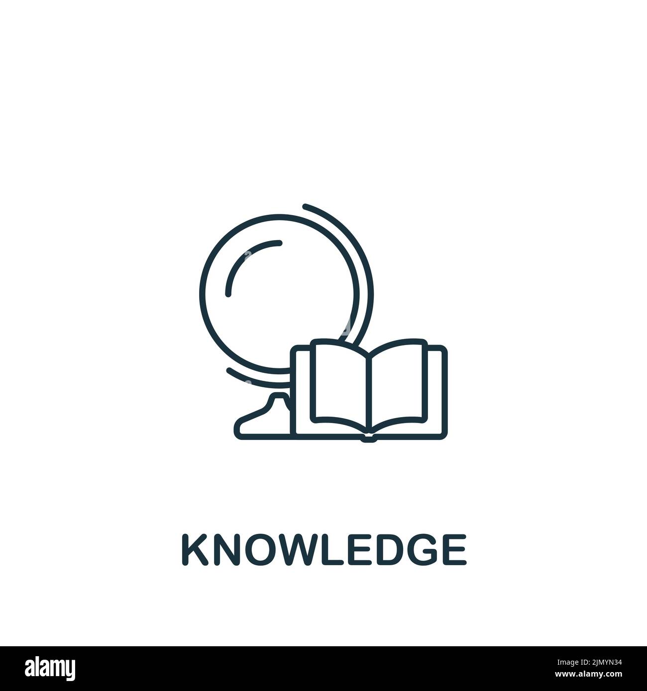 Knowledge icon. Monochrome simple icon for templates, design and