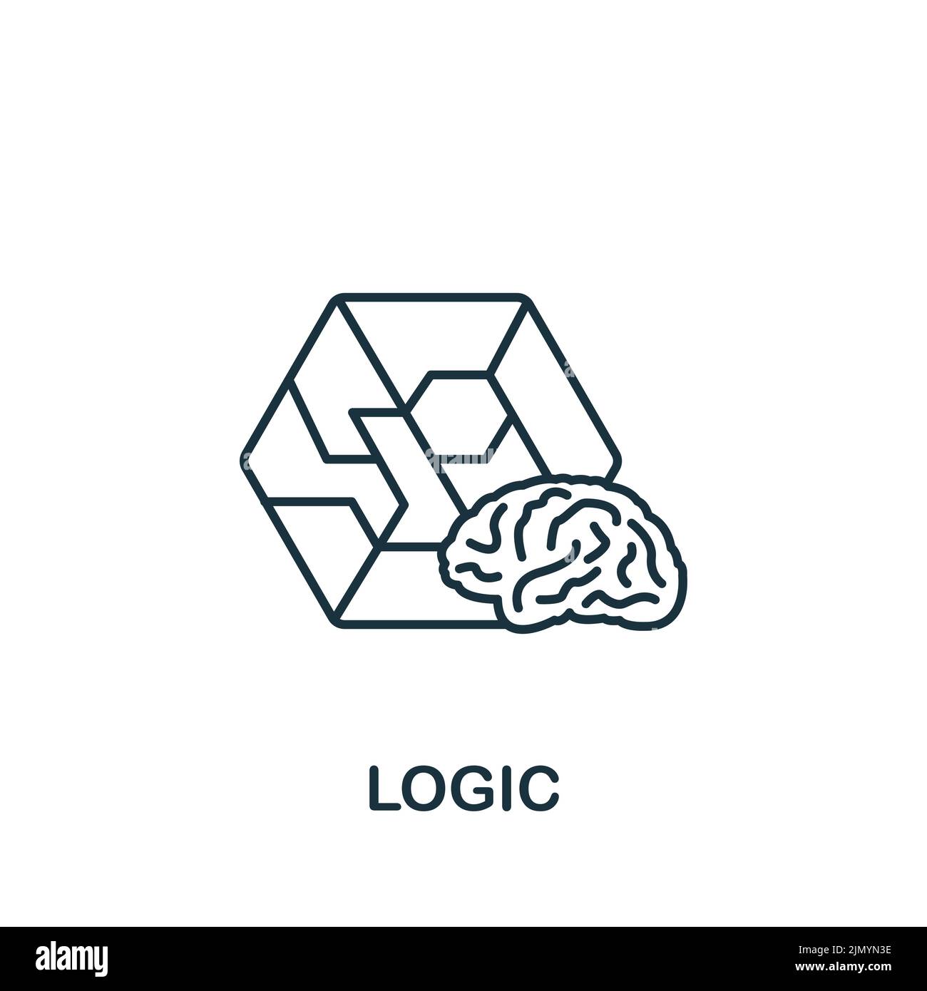 Logic icon. Monochrome simple icon for templates, web design and ...