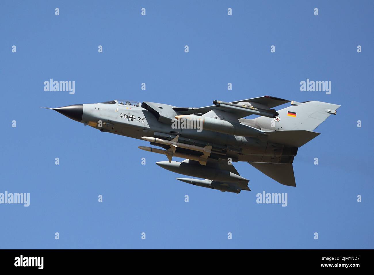 A German Luftwaffe multirole Panavia Tornado IDS arriving at the Royal international Air Tattoo RIAT 2022 at RAF Fairford, UK Stock Photo