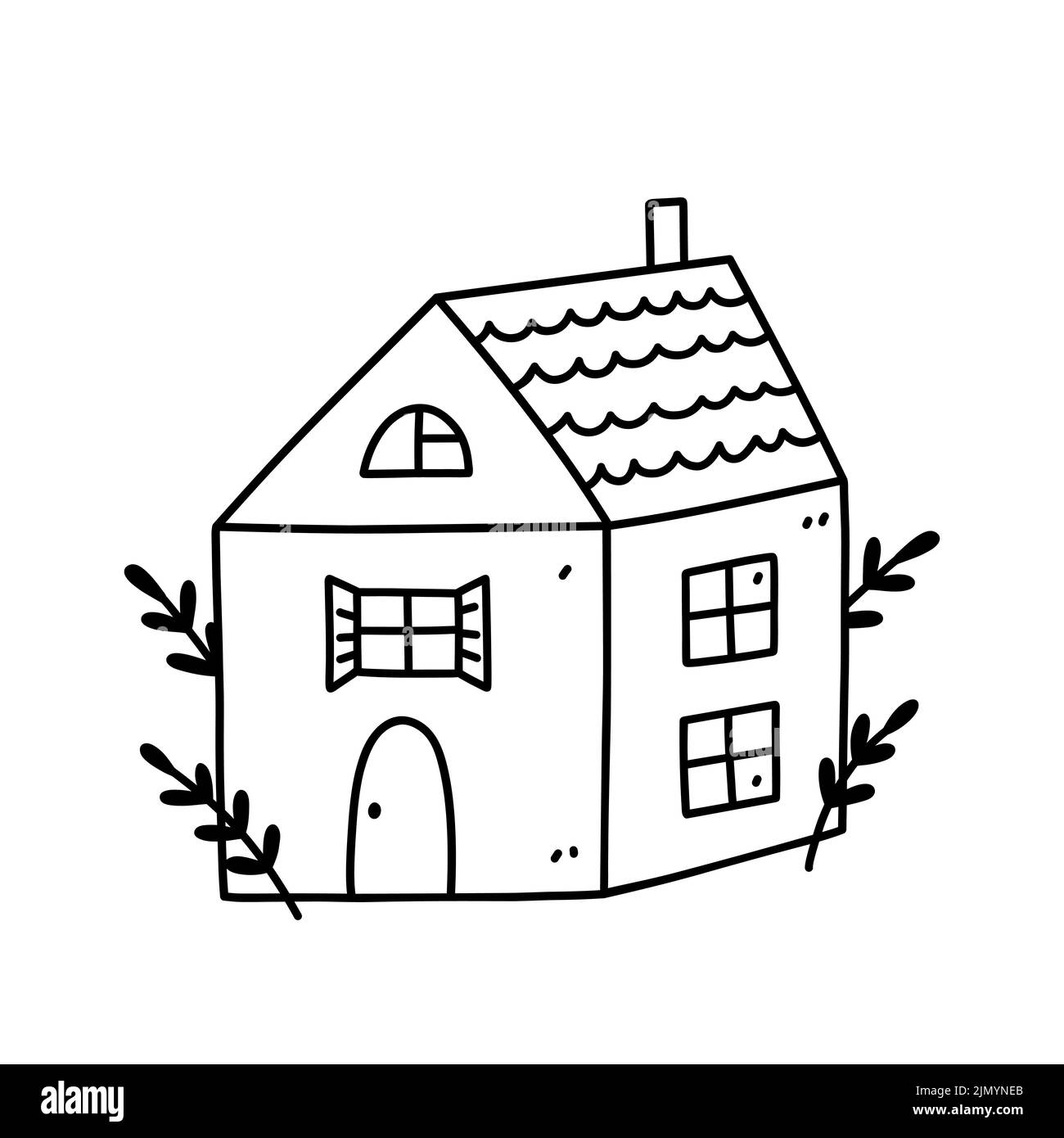Rental Inspection Committee - Draw Kutcha House And Pucca House - (480x382)  Png Clipart Download