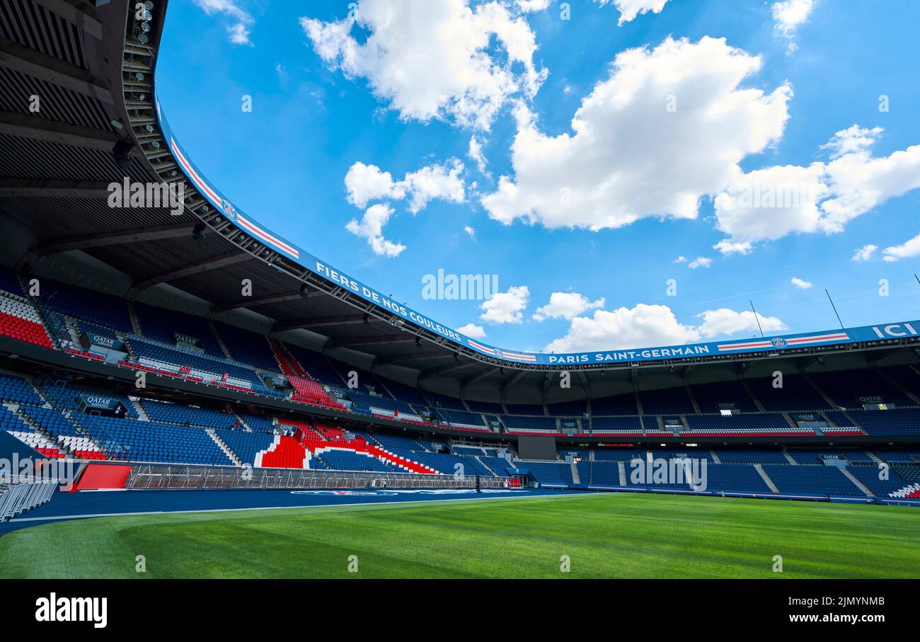 Visiting Parc de Princes - official arena of FC PSG Stock Photo