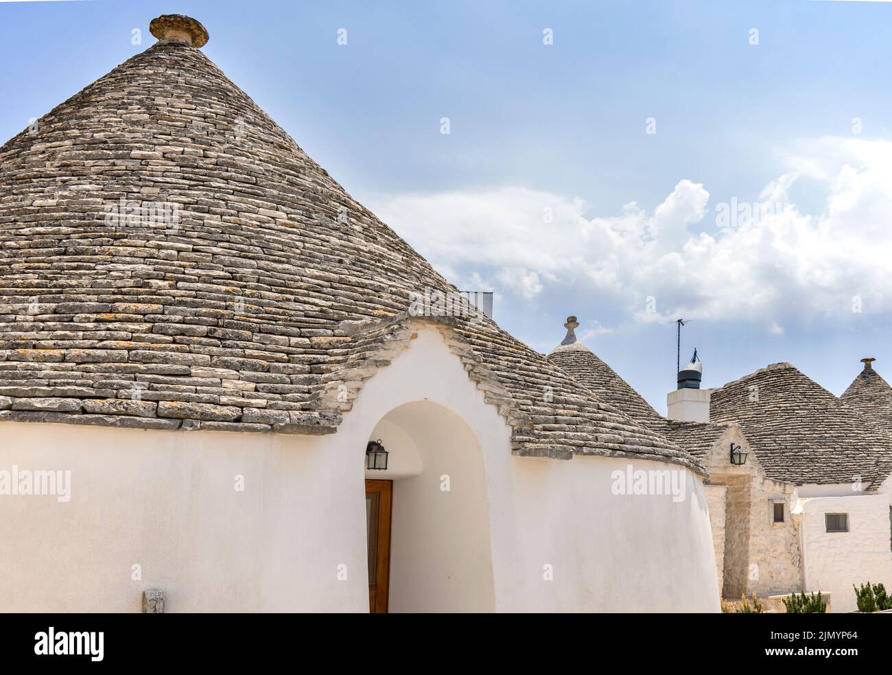 locorotondo a town in puglia italy famous for its circular cone shaped  trulli houses Stock Photo