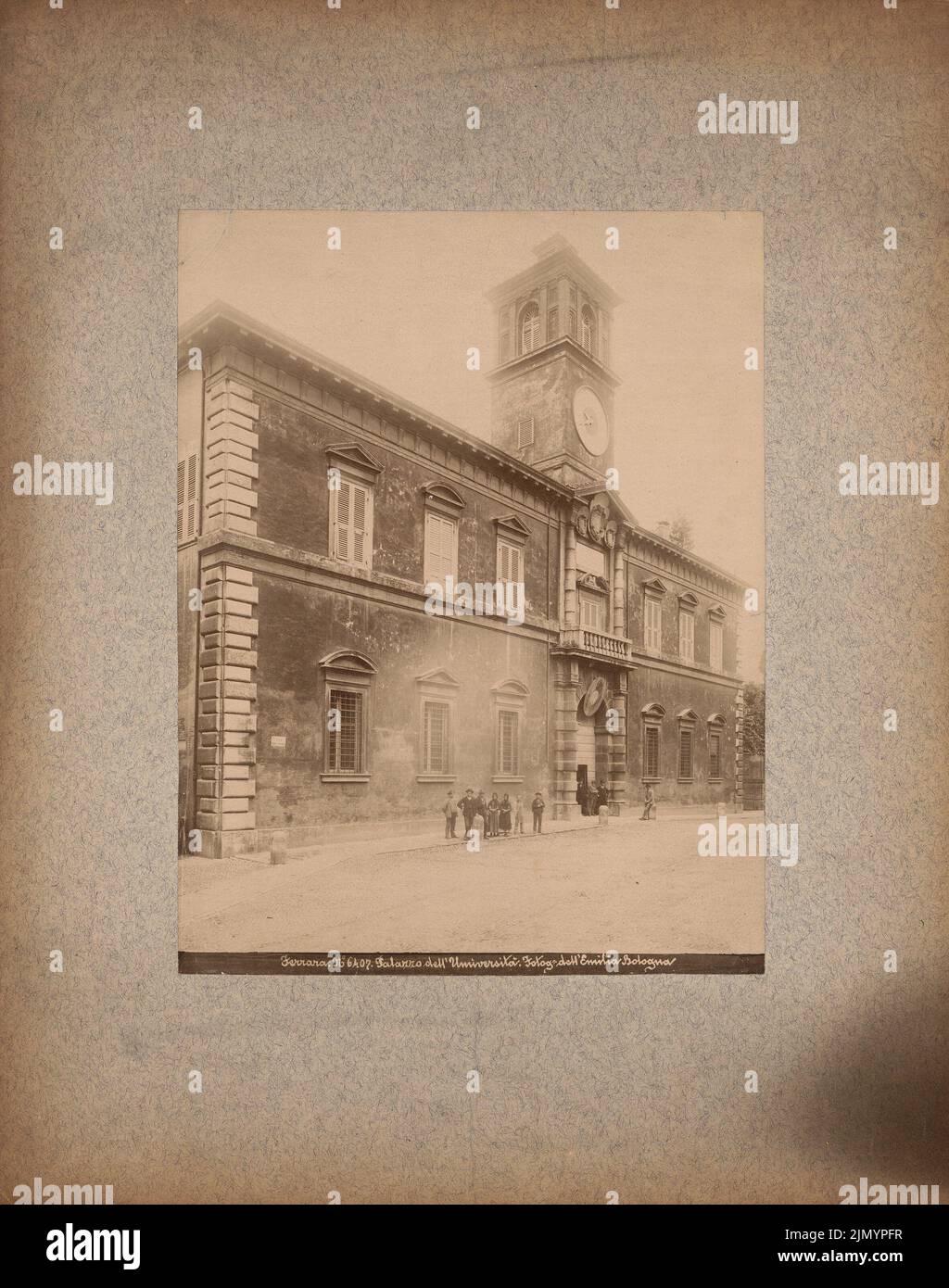 Emilia, Palazzo dell´ Università, Ferrara (without dat.): Street front. Photo on cardboard, 41.7 x 32.9 cm (including scan edges) Stock Photo