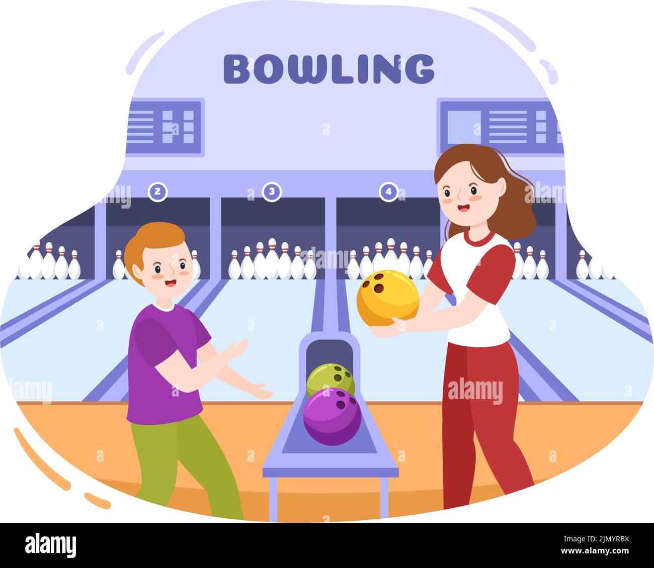 Bowling balls pins Cut Out Stock Images & Pictures Alamy