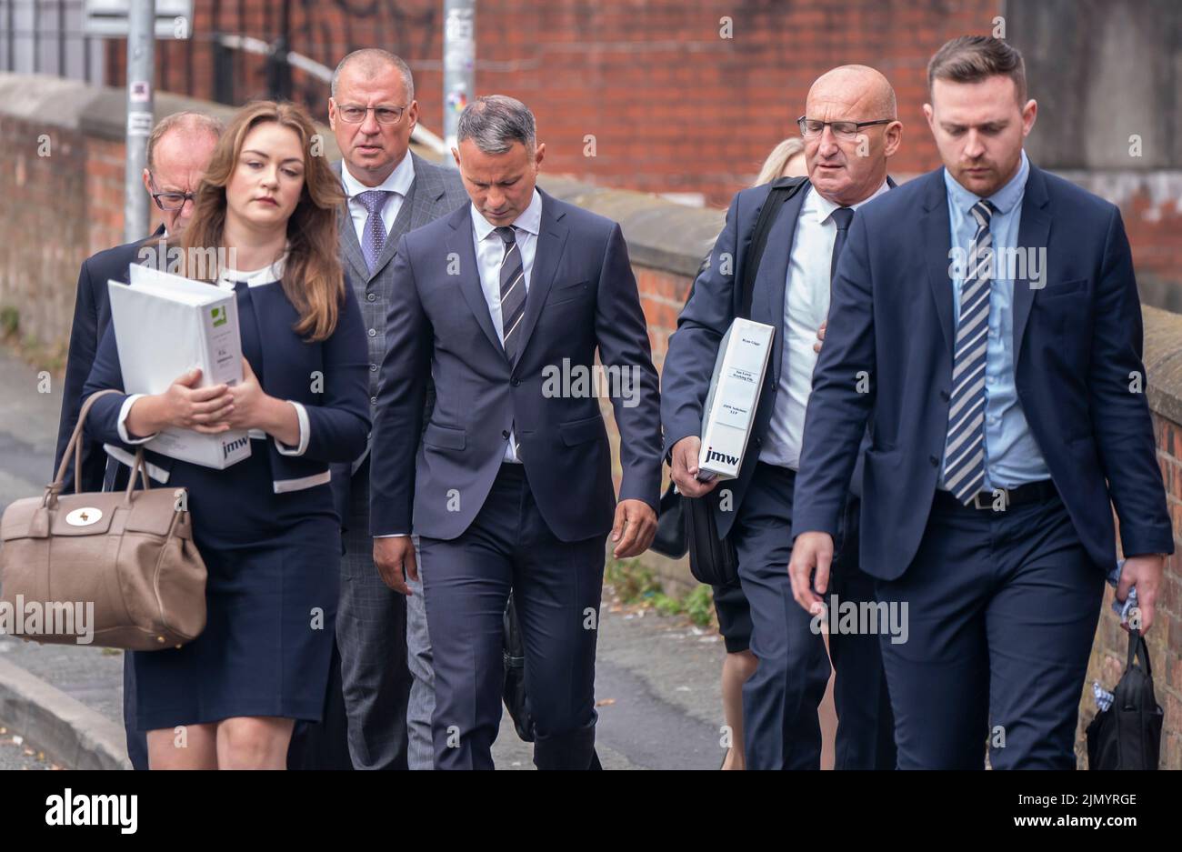 Former Manchester United footballer Ryan Giggs arrives at Manchester Minshull Street Crown Court where he is accused of controlling and coercive behaviour against ex-girlfriend Kate Greville between August 2017 and November 2020. Picture date: Monday August 8, 2022. Stock Photo