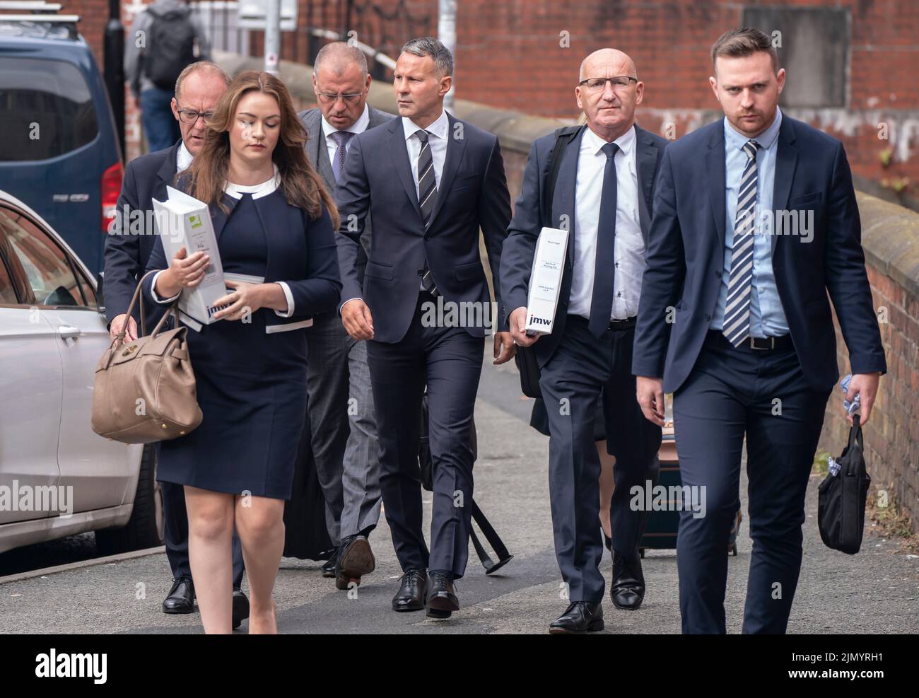 Former Manchester United footballer Ryan Giggs arrives at Manchester Minshull Street Crown Court where he is accused of controlling and coercive behaviour against ex-girlfriend Kate Greville between August 2017 and November 2020. Picture date: Monday August 8, 2022. Stock Photo