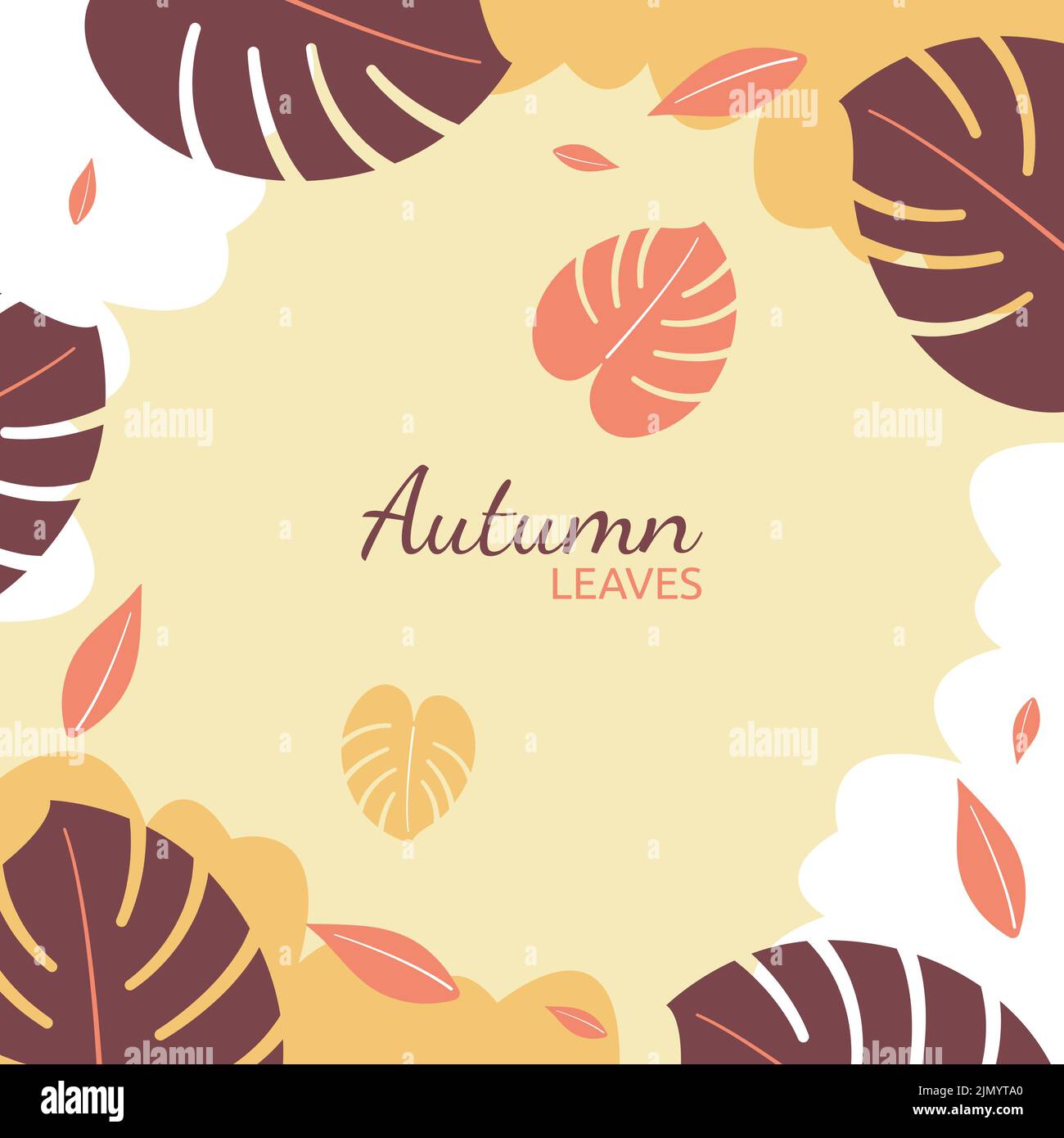 Fallen Leaf Beautiful Fall Autumn Season Background Stock Vector