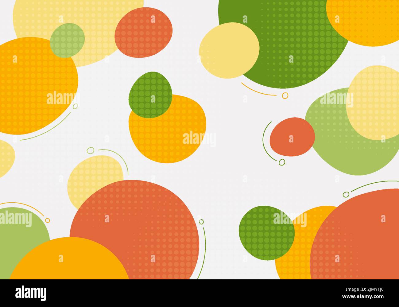 Abstract colorful doodle design decorative pattern with circle halftone. Overlapping design with dots style background. Vector Stock Vector