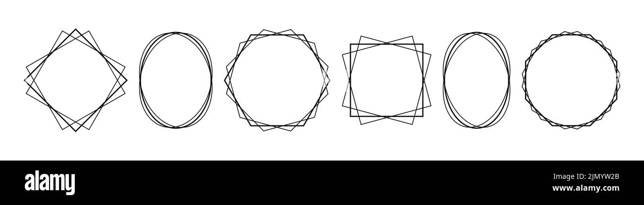 Geometric abstract frame set icons Stock Vector Image & Art - Alamy