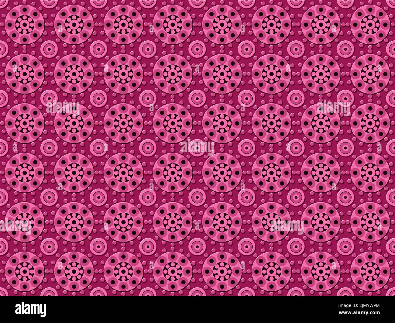 pink circles seamless pattern background wallpaper design Stock Photo ...