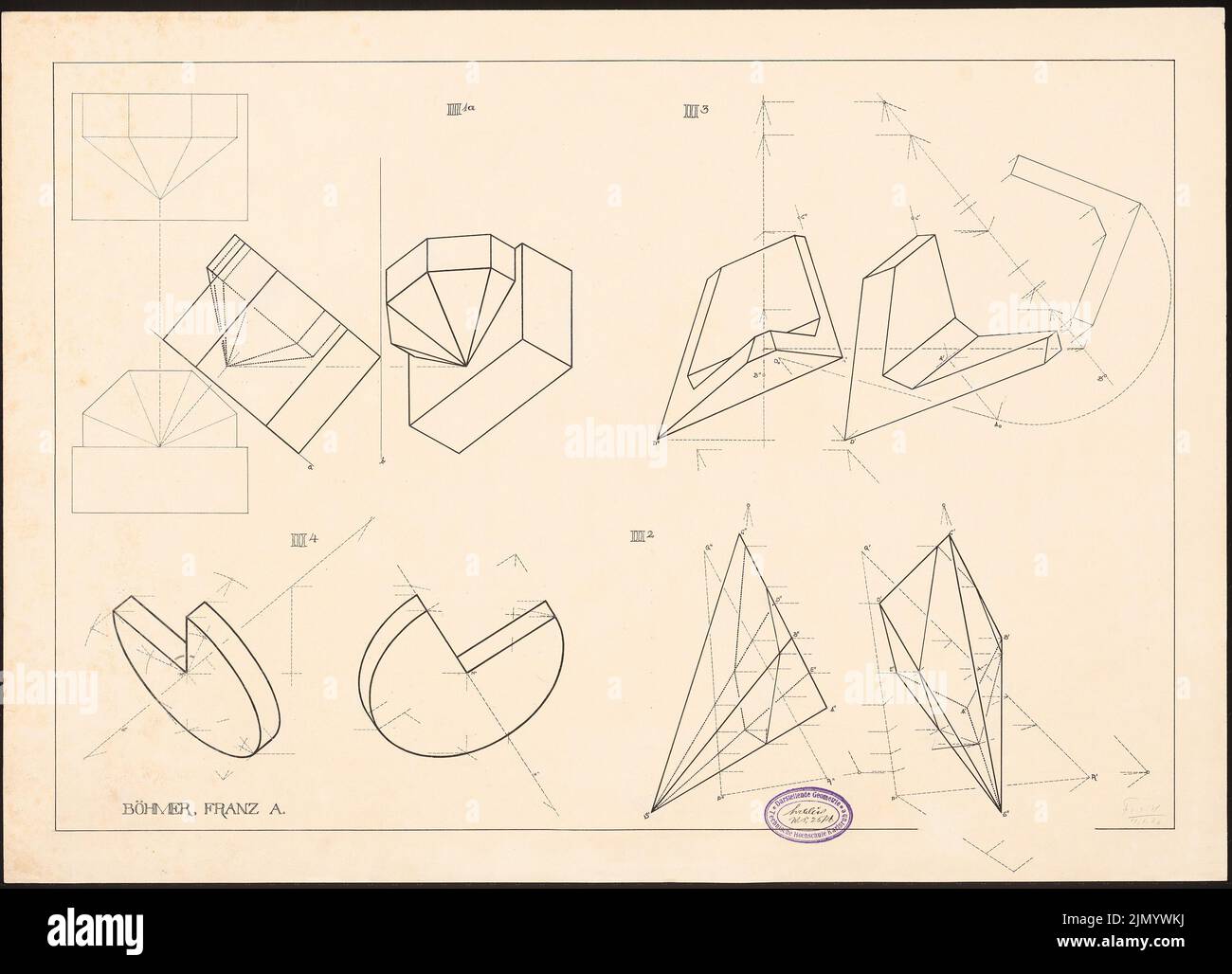 Franz Böhmer (1907-1943): Performing geometry Stock Photo