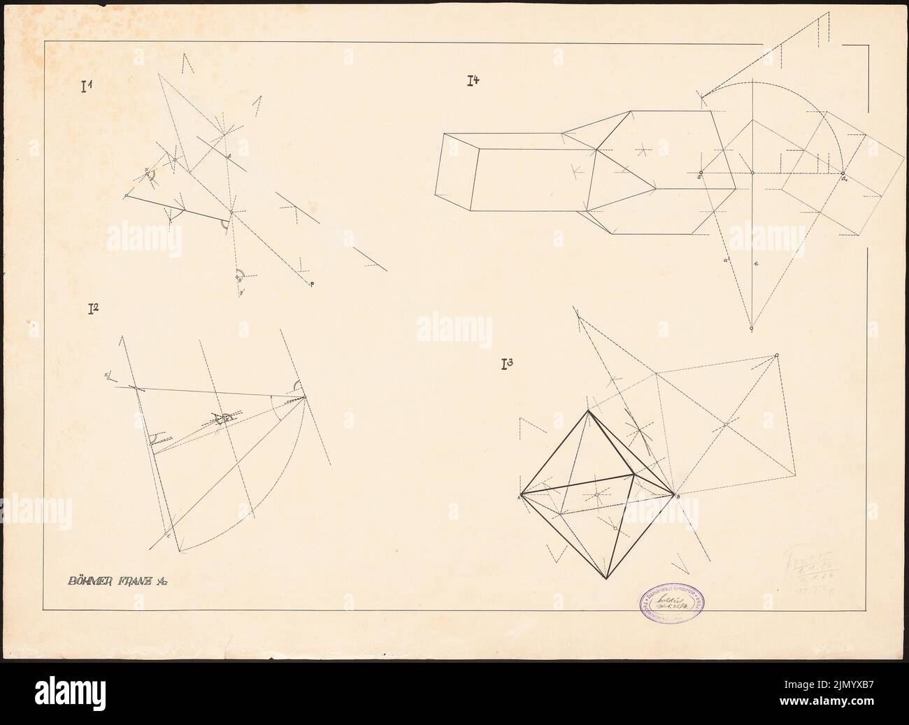 Böhmer Franz (1907-1943), performing geometry (November 27, 1925 ...