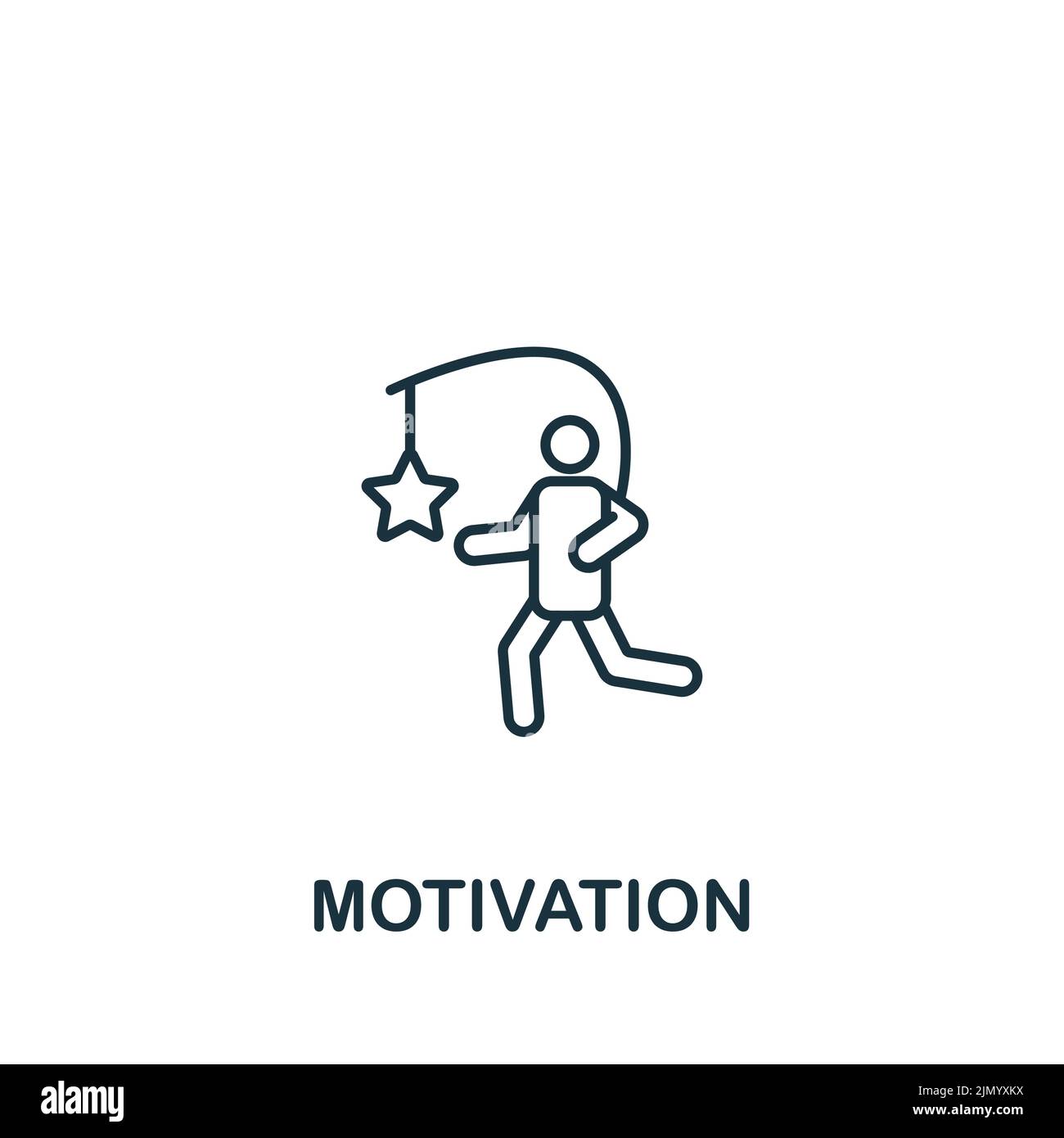 Motivation icon. Monochrome simple icon for templates, web design and ...