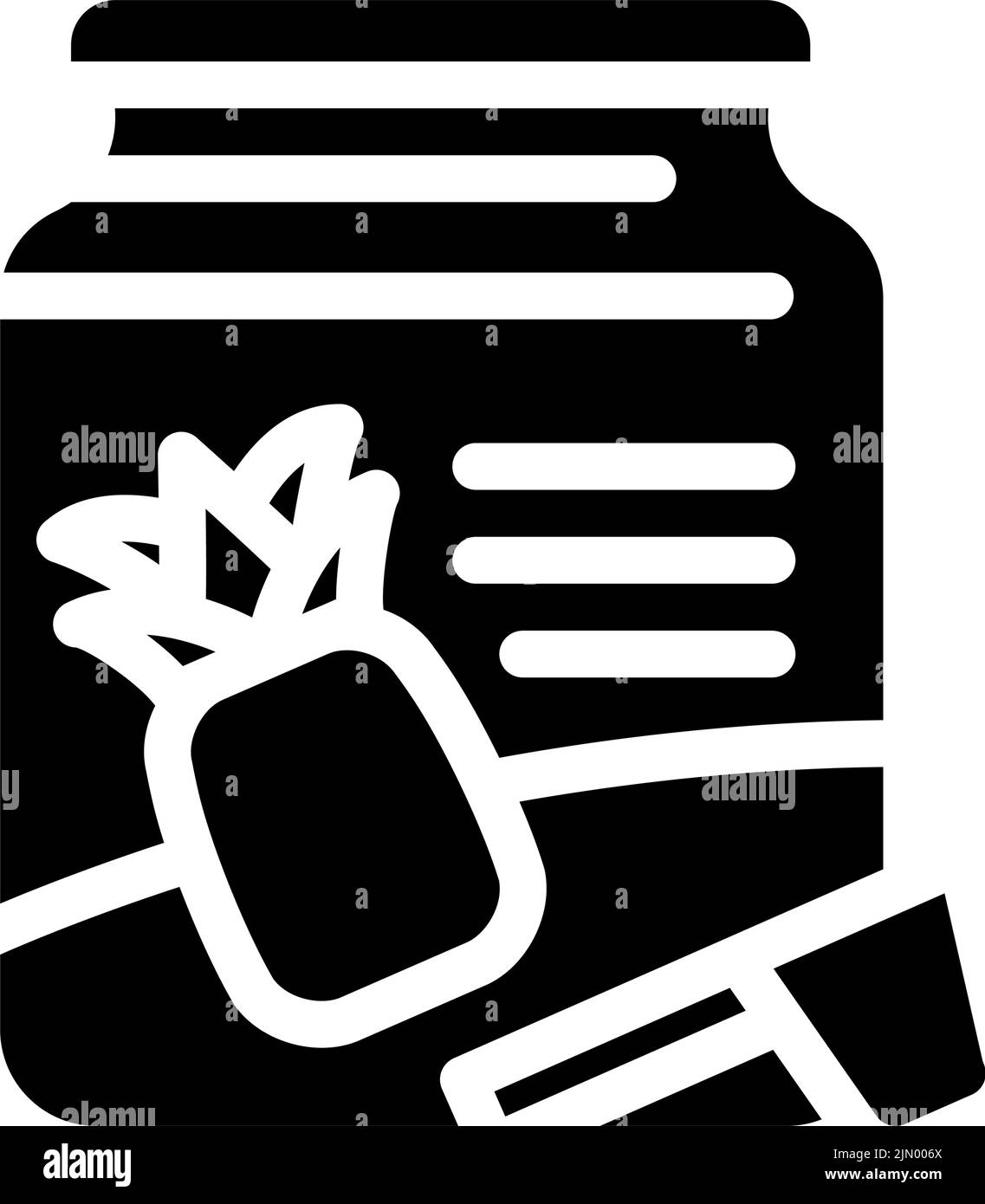 pineapple jam glyph icon vector illustration Stock Vector Image & Art Alamy