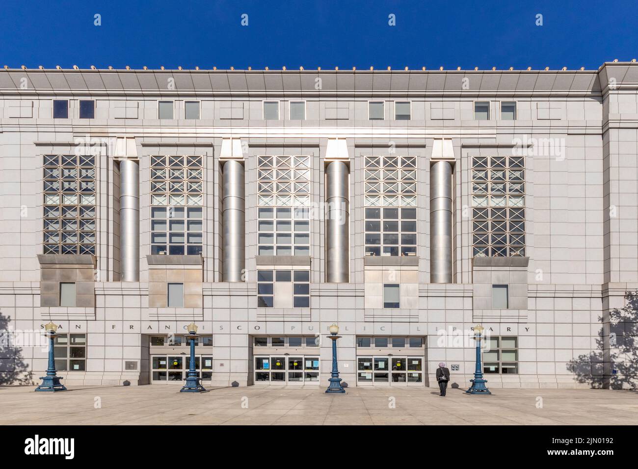 San Francisco, USA - May 20 2022: facade of San Francisco public library downtown San Francisco. Stock Photo