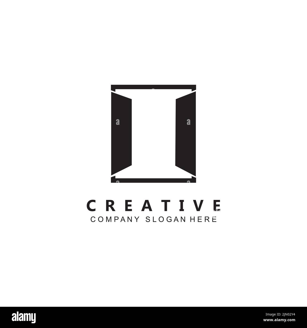 Simple open door logo vector icon symbol Stock Vector Image & Art Alamy