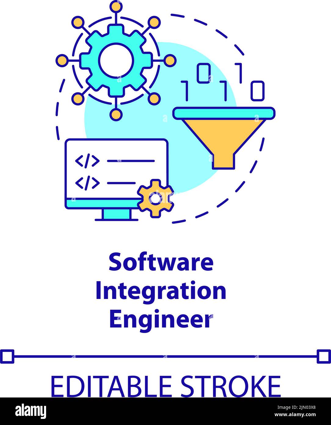 Software integration engineer concept icon Stock Vector Image & Art Alamy
