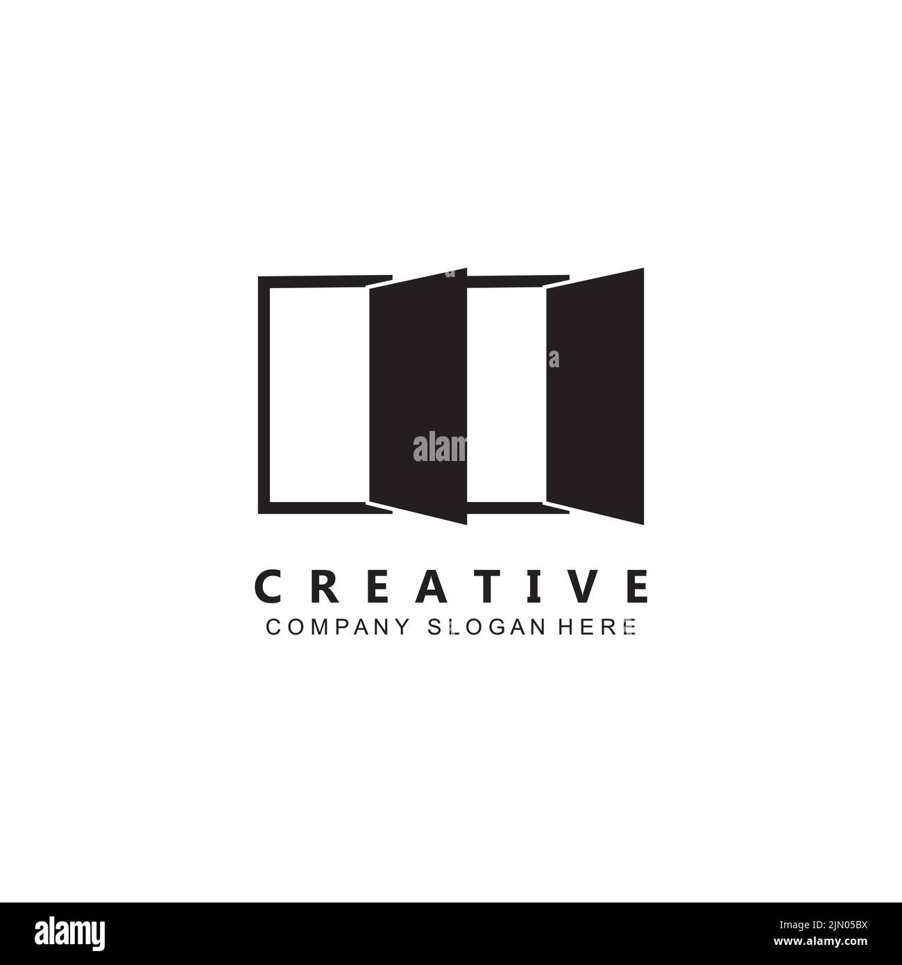 Simple open door logo vector icon symbol Stock Vector Image & Art Alamy