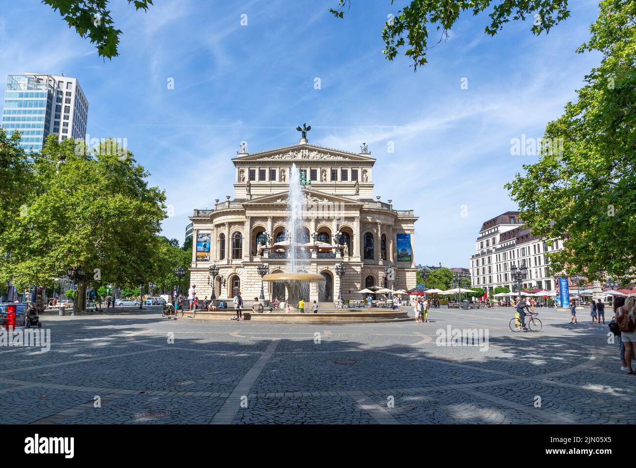Frankfurt, Germany - August 2, 2022: The Alte Oper on Opernplatz in Frankfurt am Main is a concert and event house. It was built from 1873 to 1880 as Stock Photo