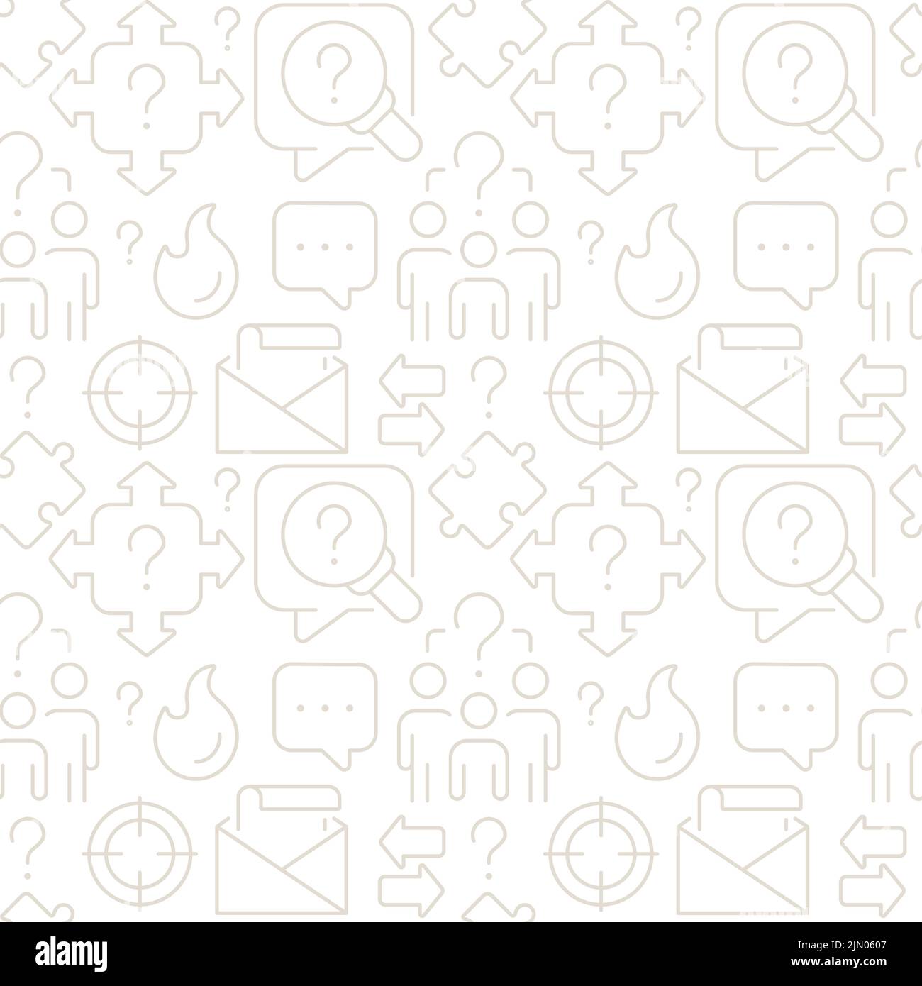 Counseling service abstract seamless pattern Stock Vector
