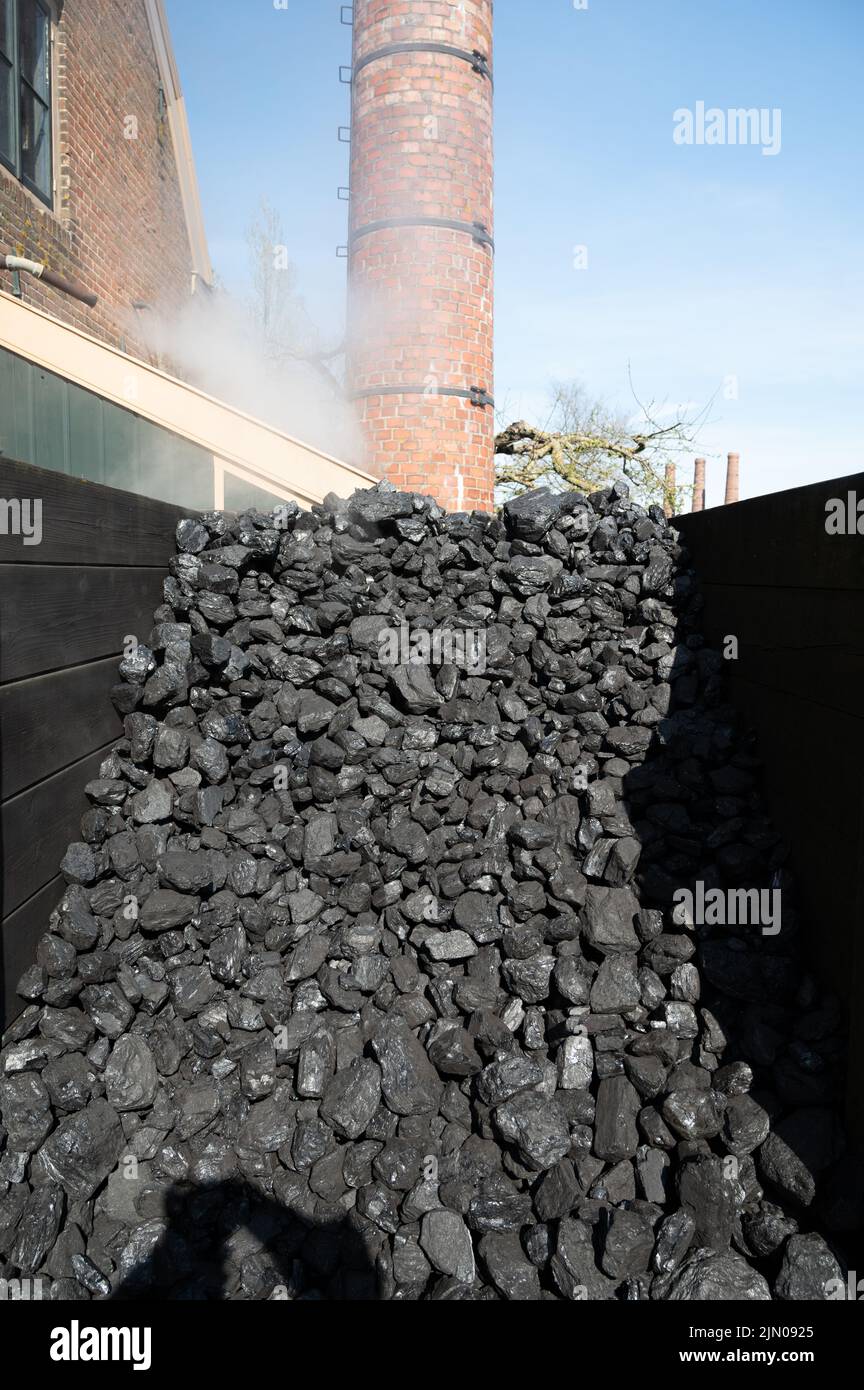 Oldfashioned, nonenvironmental heating fuel, black rock coal for use
