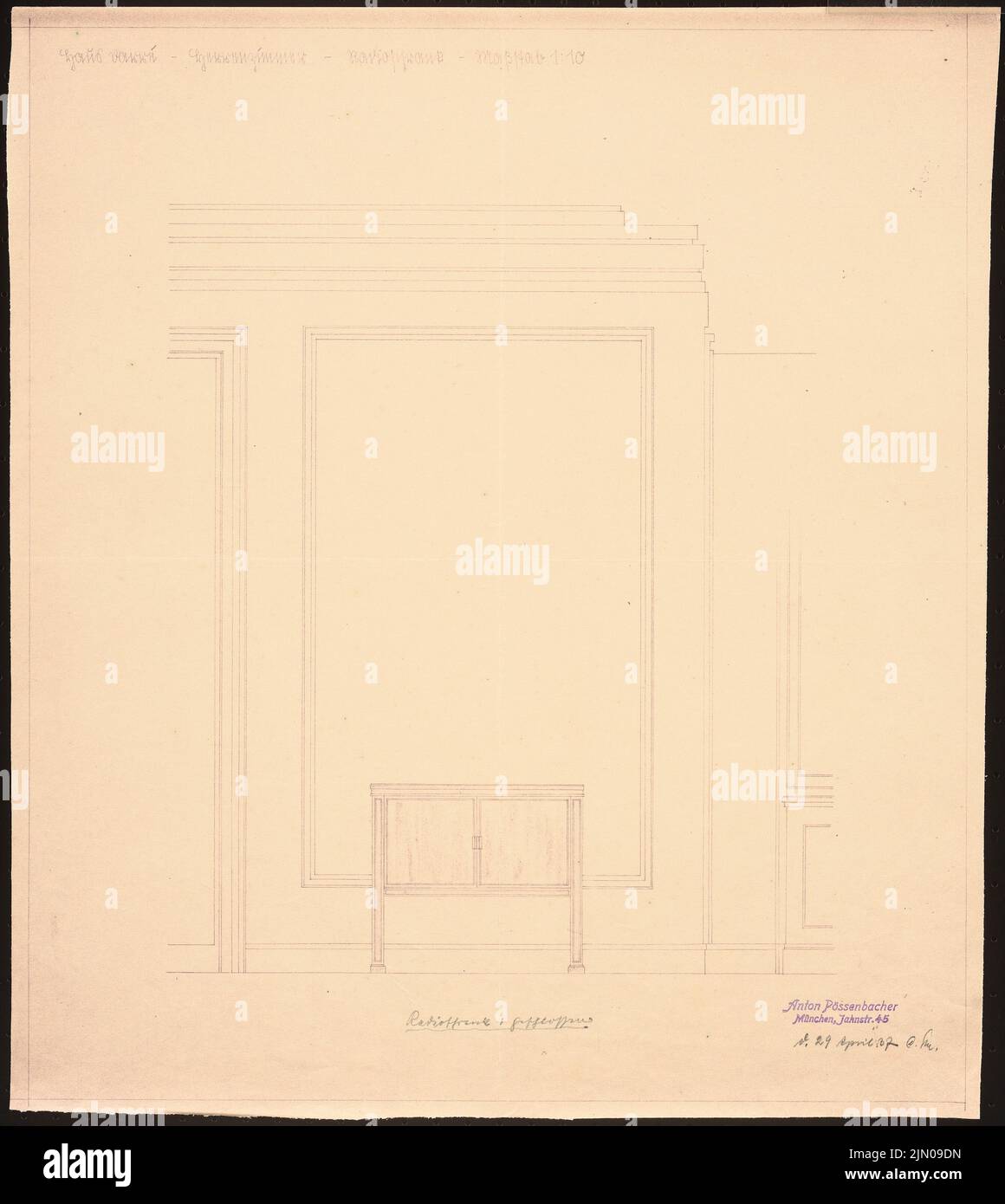 Berlin dahlem umbau herrenzimmer radioschrank 1 hires stock