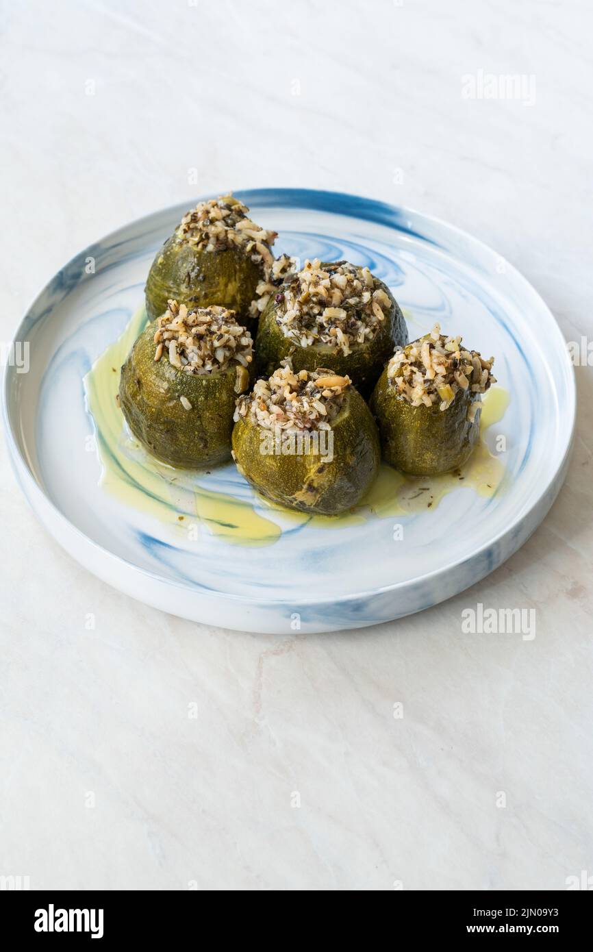 Crete Zucchini Dolma with Rice. Traditional Organic Food. Girit. Ready to Eat Stock Photo Alamy