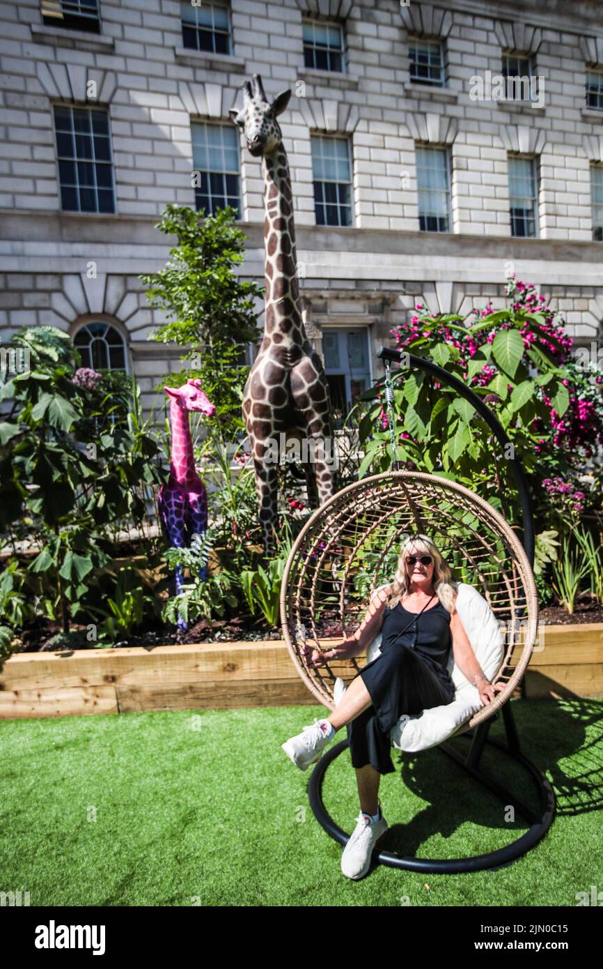 London UK 8 August 2022  This Bright Land transforming the magnificent courtyard into a wonderland open to all, Paul Quezada-Neiman/Alamy Live News Stock Photo