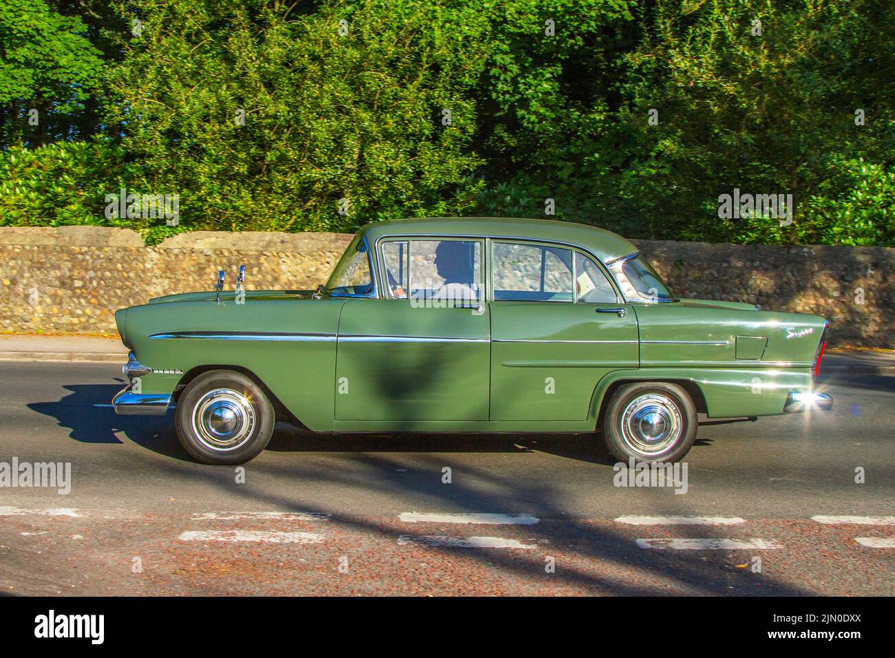 1960, 60s, sixties green Vauxhall Victor Super 1507cc; 1960s classic cars on display at the 13th Lytham Hall Summer Classic Car & Motorcycle Show, a Classic Vintage Collectible Transport Festival. Stock Photo