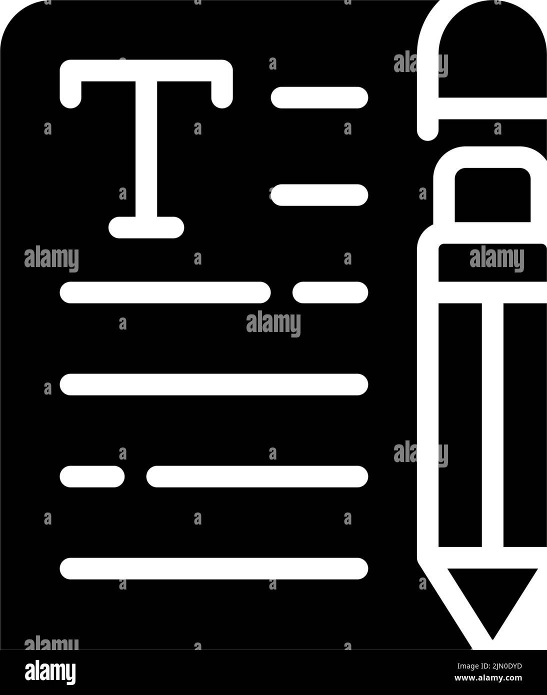 Copywriting black glyph icon Stock Vector Image & Art - Alamy