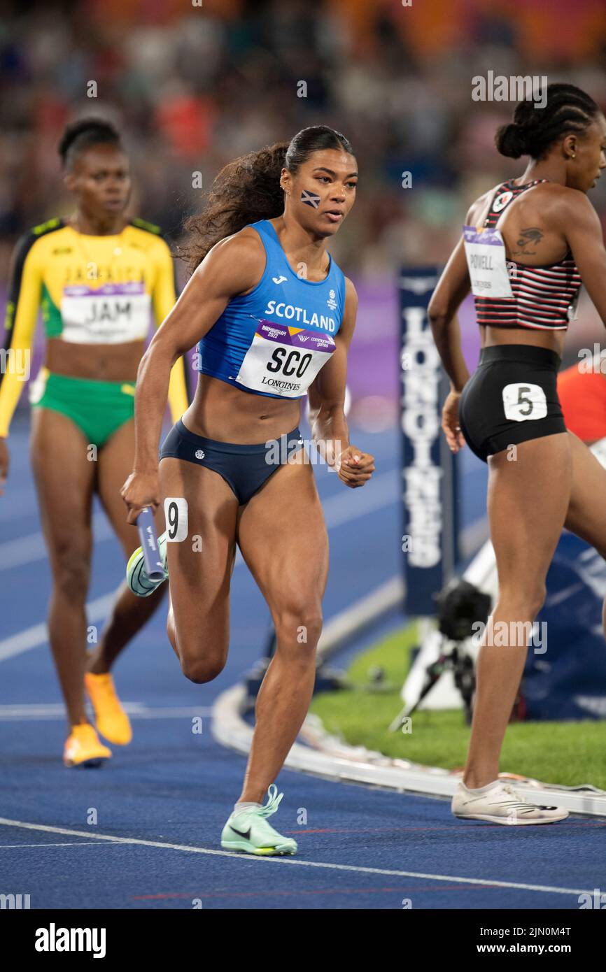 Nicole Yeargin of Scotland competing in the women’s 4x400m relay final