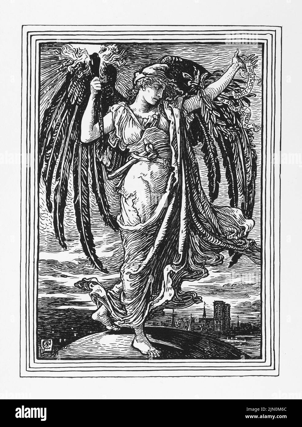 Illustration by Walter Crane from Cartoons for the Cause 1886-1896, International Socialist Workers. Stock Photo