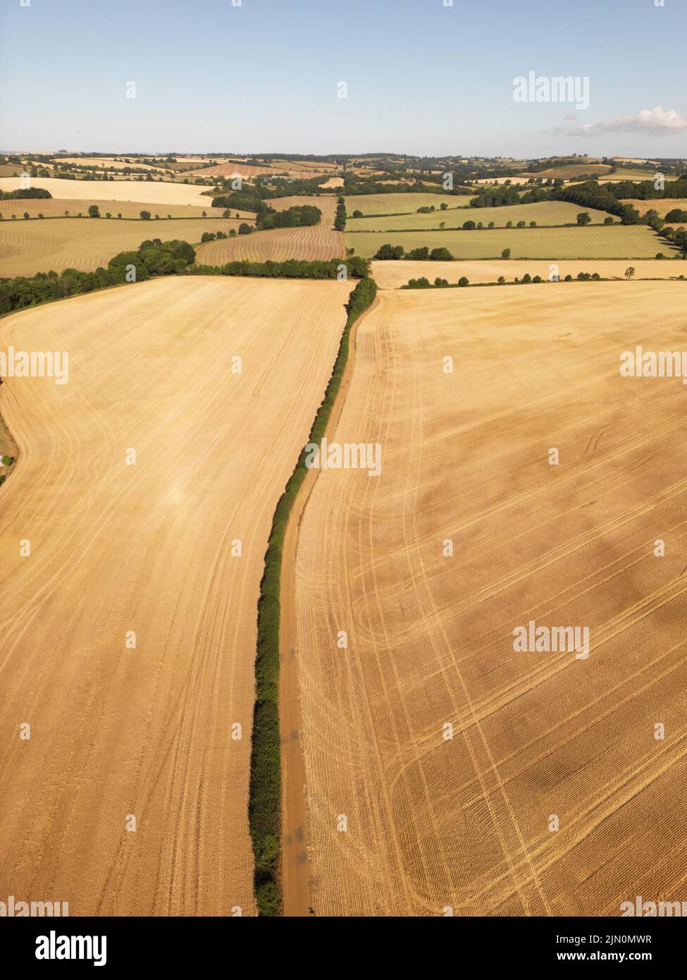 Salt Way roman road Aerial Photo. Swalcliffe Lea. Oxfordshire. England