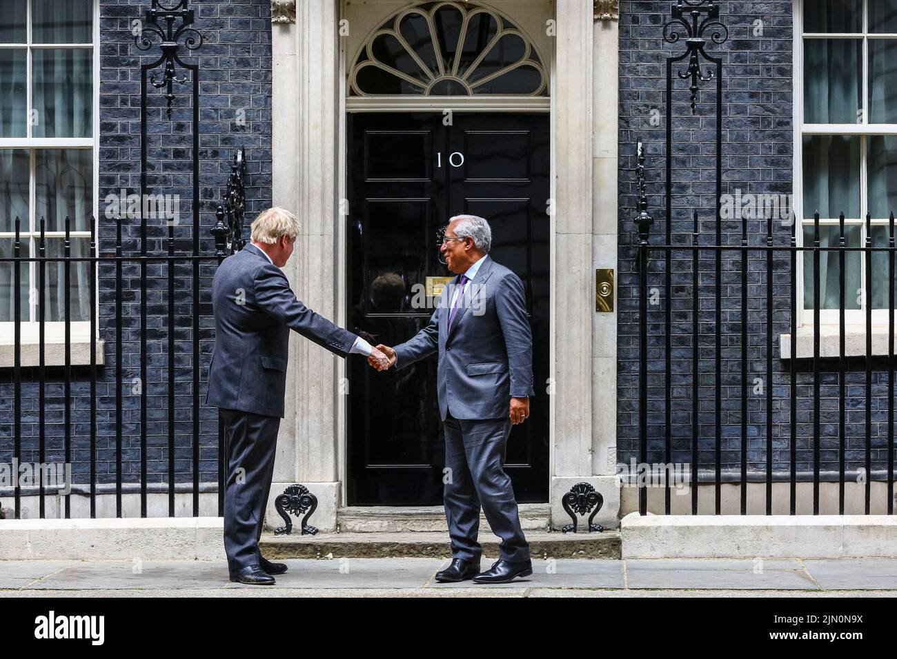 British PM Boris Johnson shakes hands to Prime Minister of