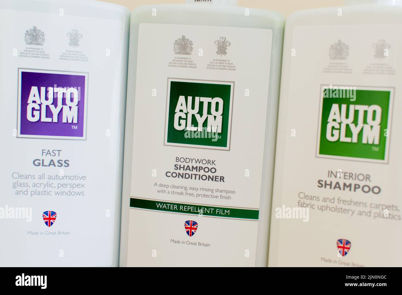 Autoglym car cleaning products Stock Photo