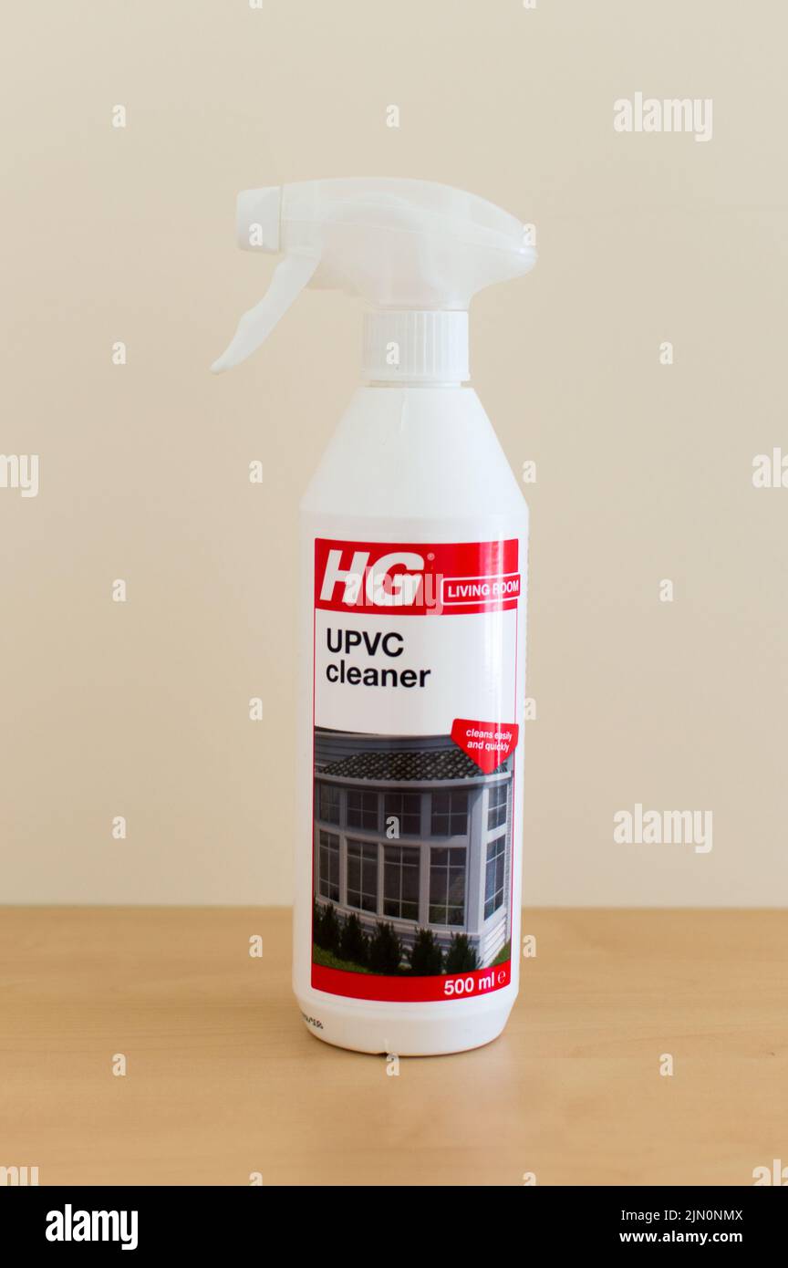 HG UPVC cleaning product Stock Photo
