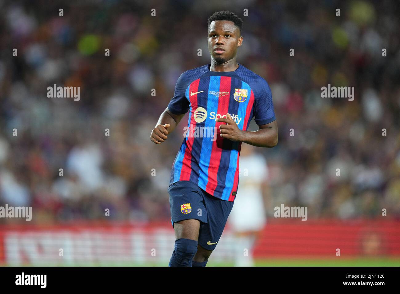 Ansu Fati of FC Barcelona during the Joan Gamper trophy match between ...