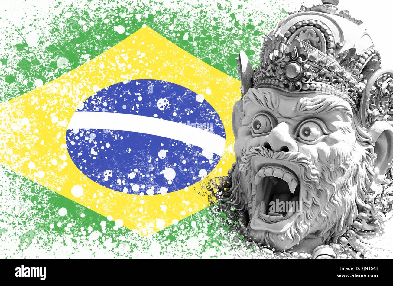 A new outbreak of viral infection at Brasil, monkey pox. Head of statue