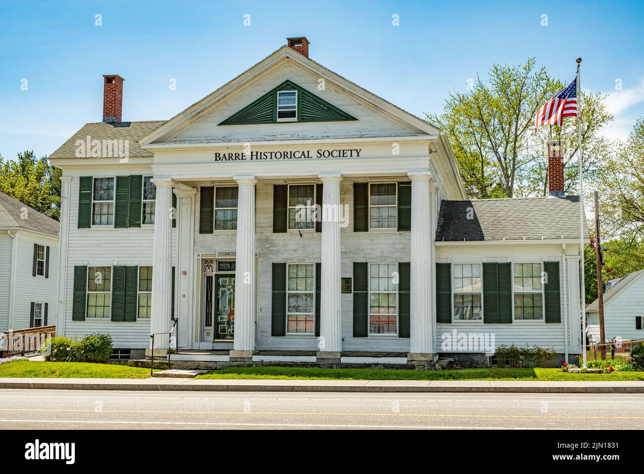 The Barre Historical Society on the Barre, MA Town Common Stock Photo Alamy