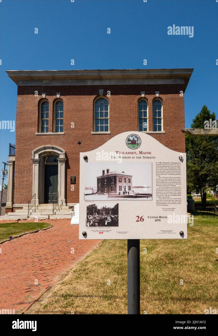 Wood Foote House on High street in Wiscasset Maine Stock Photo Alamy