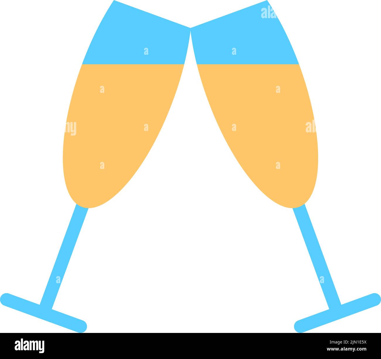 Two champagne glasses white background Stock Vector Images - Alamy