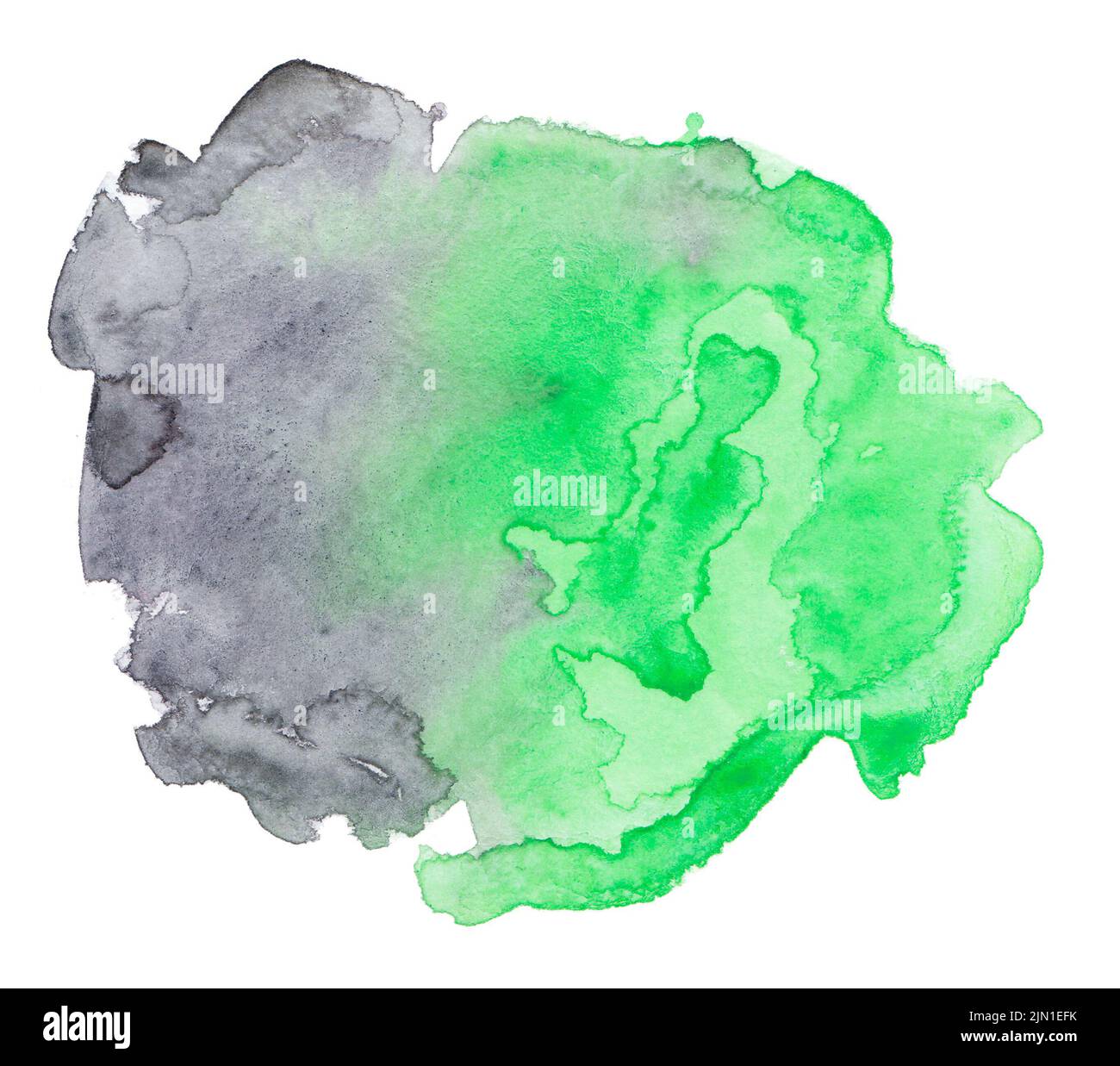 Abstract green watercolor splash texture isolated on white background ...