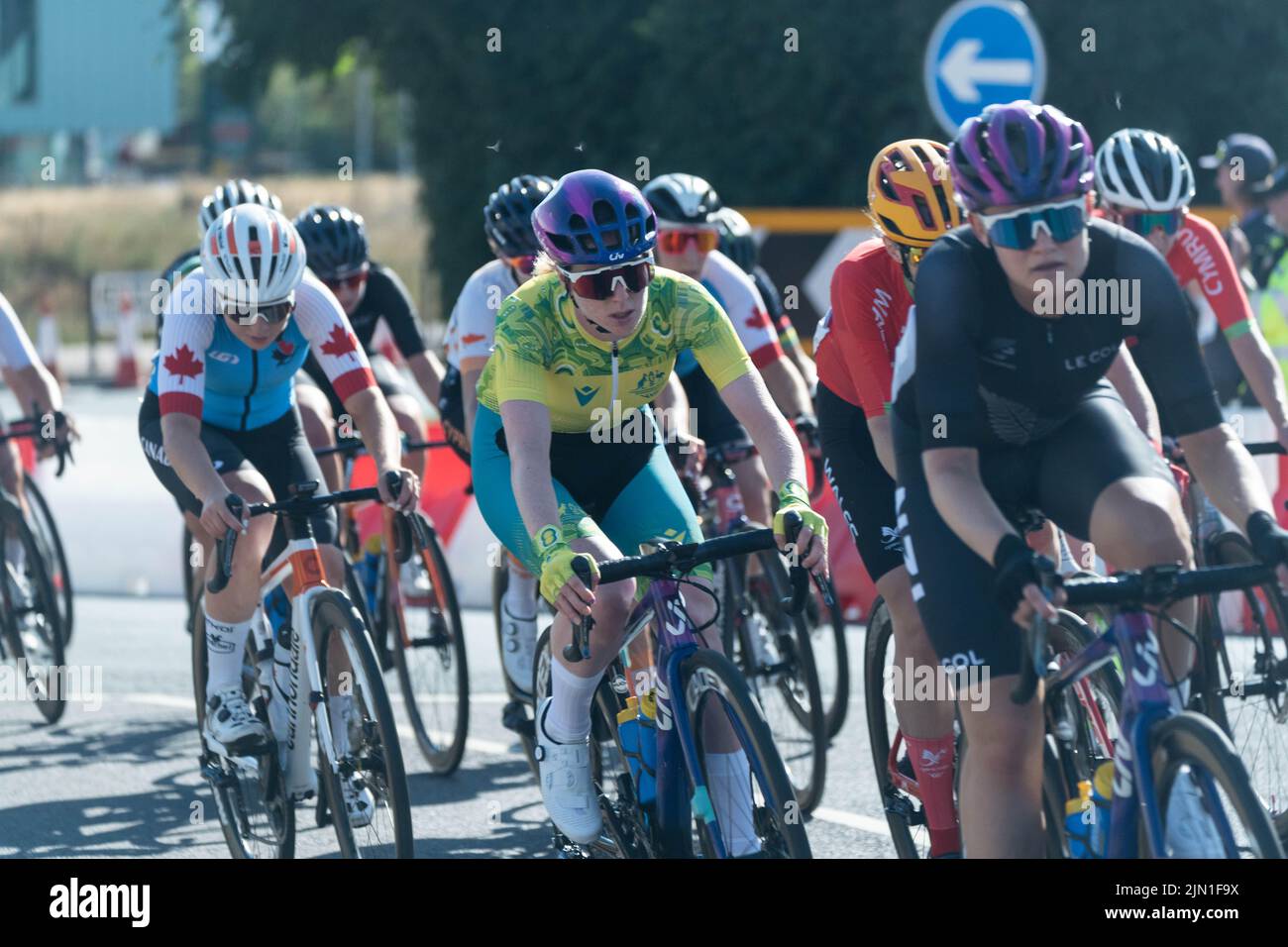 Commonwealth Games 2022 Road Race Cycling Warwick Stock Photo
