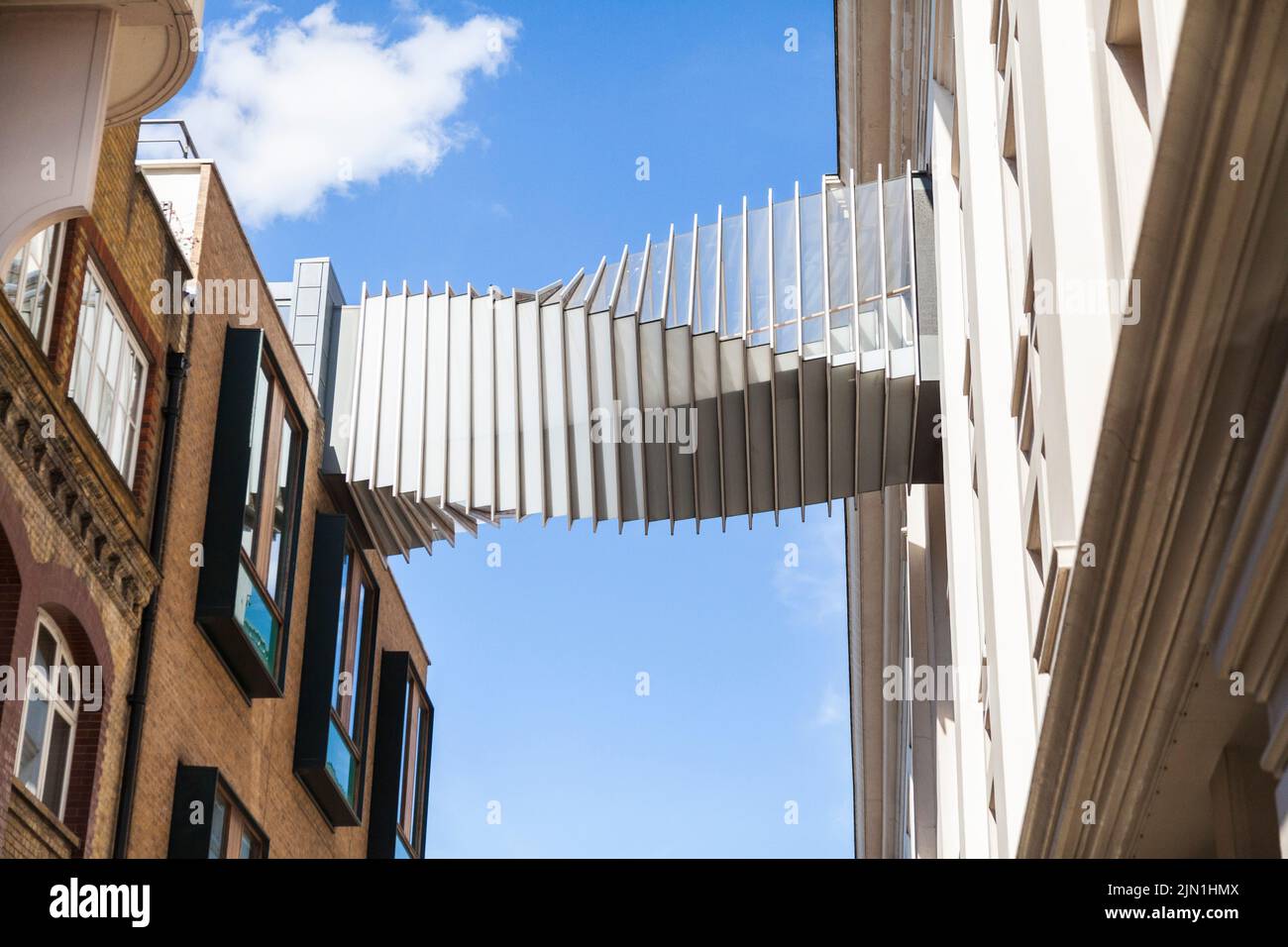 An overhead walkway leading off the Royal Opera House in Covent Garden, London,UK Stock Photo