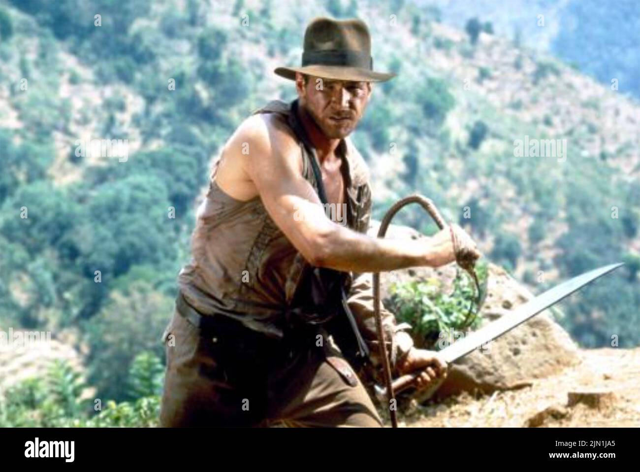 INDIANA JONES AND THE TEMPLE OF DOOM 1984 Paramount Pictures film with Harrison Ford Stock Photo