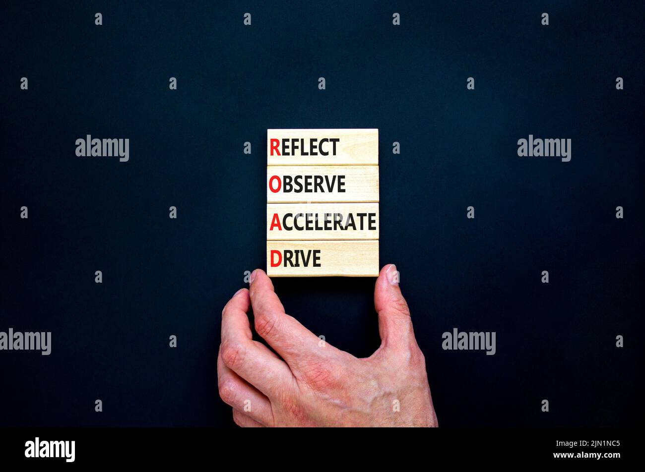 ROAD reflect observe accelerate drive symbol. Concept words ROAD ...