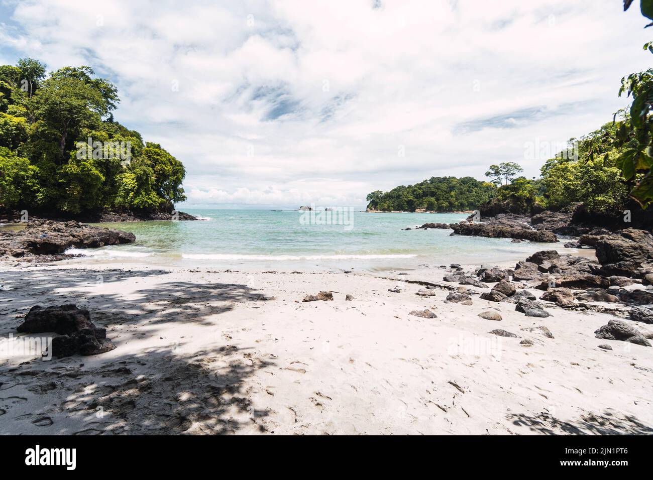 jungle, beach and sea landscape of Costa Rica Stock Photo