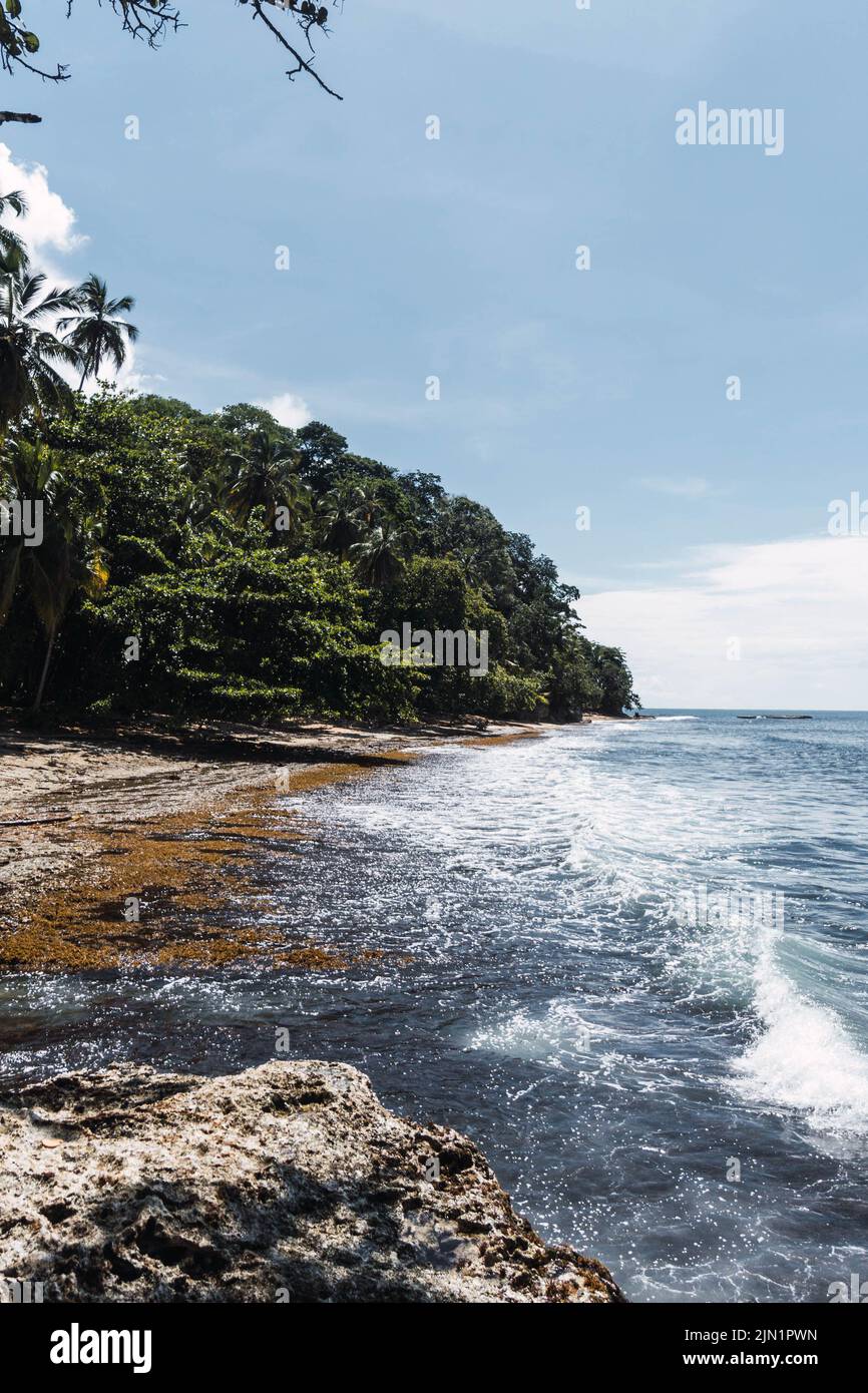 Manzanillo beach of the refuge in Costa Rica Stock Photo
